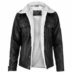 Leather Sherpa Jacket