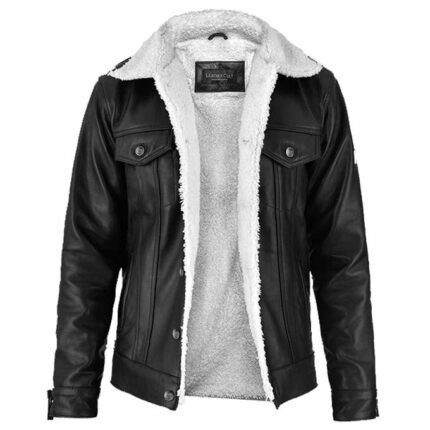 Leather Sherpa Jacket