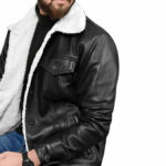 Leather Sherpa Jacket - Image 4