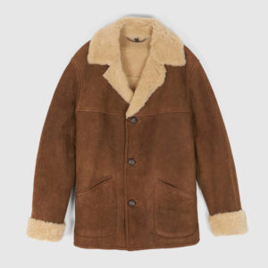 Light Brown Shearling Leather Coat