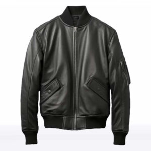 Logan Men?s Black Sheepskin Bomber Jacket