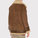 Luxurious Women's Brown Suede Shearling Jacket - Image 2