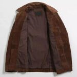 Men’s Classic Suede Blazer Jacket - Genuine Leather Luxury Coat - Image 3