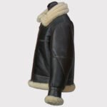 Men's Black B3 Bomber Flying Leather Jacket - Image 3