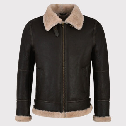 Men's Dark Brown Sheepskin Jacket