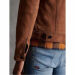 Brown Suede Leather Shirt Jacket - Image 4