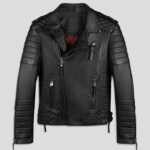 Men Vintage Biker Leather Motorcycle Jacket