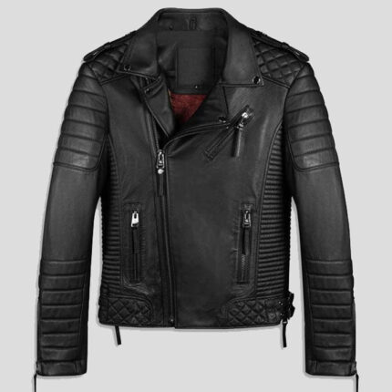 Men Vintage Biker Leather Motorcycle Jacket