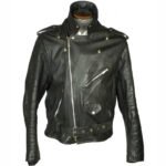 Men’s 1960s Motorcycle Belted Black Leather Jacket - Image 3