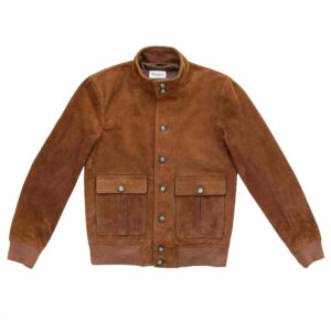 Men's A-1 Flight Suede Leather Bomber Jacket