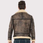 Men's B-3 Bomber Shearling Flight Aviator Jacket - Image 2