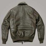 Men's B3 RAF Green Aviator Leather Jacket - Image 2