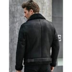 Men's B3 Shearling Turn-down Collar Motorcycle Jacket - Image 2