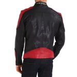 Men's Red and Black New Fashion Biker Jacket - Image 3