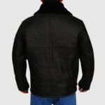 Black Sheepskin B3 Aviator Bomber Jacket for Men - Image 2