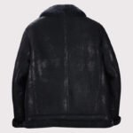 Men's Black B3 Shearling Motorcycle Jacket - Image 2