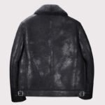 Men's Black B3 Shearling Short Winter Jacket - Image 2