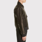 Men's Black Lambskin Leather Jacket - Image 3