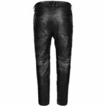 Men's Black Leather Biker Jeans - Image 2