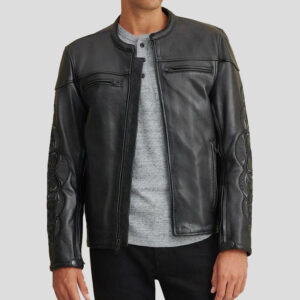Men's Black Leather Rider Jacket