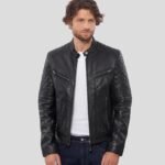 Men's Black Premium Buffalo Leather Motorcycle Jacket - Biker Bravado