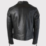 Men's Black Quilted Leather Perfecto Jacket - Image 3