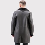 Men's Black Real Sheepskin Suede Coat - Image 2