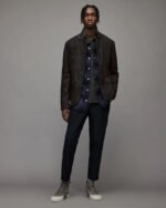 Men’s Black Suede Leather Blazer - Image 5