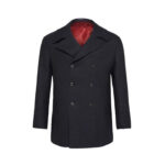 Men's Classic Black Wool Navy Peacoat - Image 2