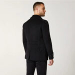 Men's Black Wool Navy Peacoat - Image 2