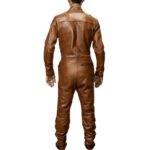 Men's Brown Biker Leather Jumpsuit - Edgy and Stylish - Image 2
