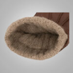Men's Brown Deerskin Leather Gloves with Cashmere Lining - Image 2