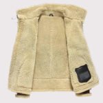 Men's Brown Double-Face Sheepskin Air Force Flight Coat - Image 5