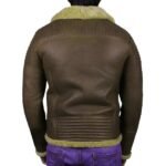 Men's Brown Sheepskin Flying Jacket - Image 2