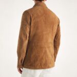 Men’s Brown Suede Field Leather Jacket – Custom Made Fit - Image 3