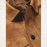 Men’s Brown Suede Field Leather Jacket – Custom Made Fit - Image 4