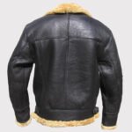 Men's Brown Winter Fur Leather Jacket - Image 2