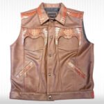 Men's Chocolate Brown Lambskin Leather Vest