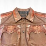 Men's Chocolate Brown Lambskin Leather Vest - Image 3