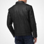 Men's Classic Black Leather Jacket - Image 2