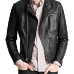 Men’s Classic Casual Black Leather Jacket