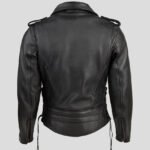 Men's Black Classic Motorcycle Riding Jacket - Image 2