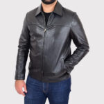 Men's Classic Relaxed Fit Real Leather Box Jacket - Image 3