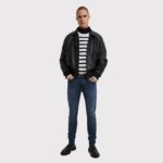 Men’s Classy Black Bomber PU Leather Jacket - Image 3