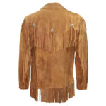Men's Cowboy Suede Western Jacket with Fringe - Image 2