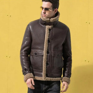 Men's Dark Brown B3 Sheepskin Shearling Jacket