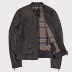 Men's Distressed Brown Outlaw Leather Jacket - Image 2