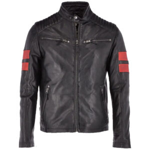 Men's Fashion Black Biker Leather Jacket