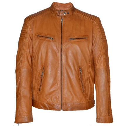 Men's Fashion Real Lambskin Leather Jacket