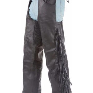 Premium Soft Genuine Leather Motorcycle Riding Chaps for Men